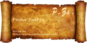 Pecha Zsófia névjegykártya